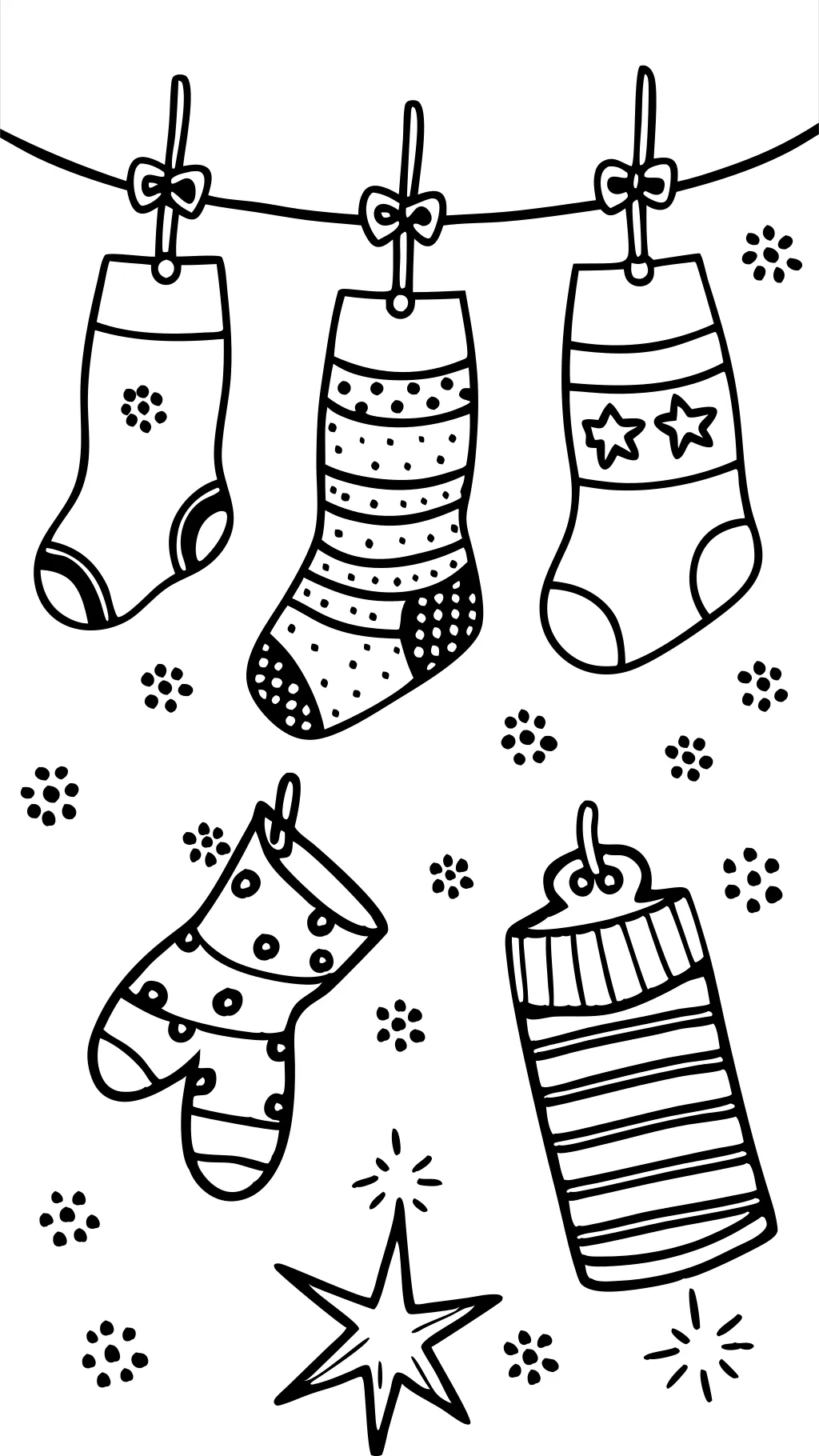 coloriage de chaussette